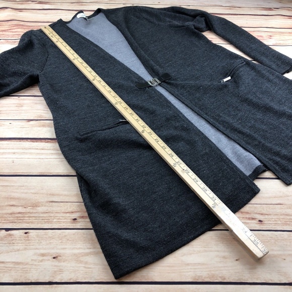 Calvin Klein Sweater SZ XXL Cardigan Gray Long - Picture 6 of 8